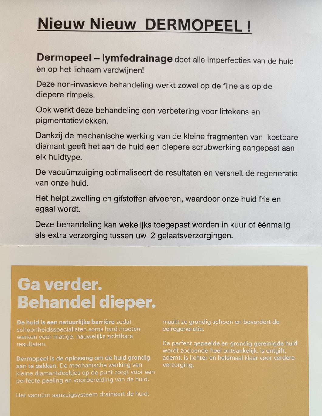 Gelaatsverzorging LUXE Dermopeel Lymfedrainage